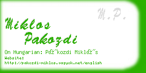 miklos pakozdi business card